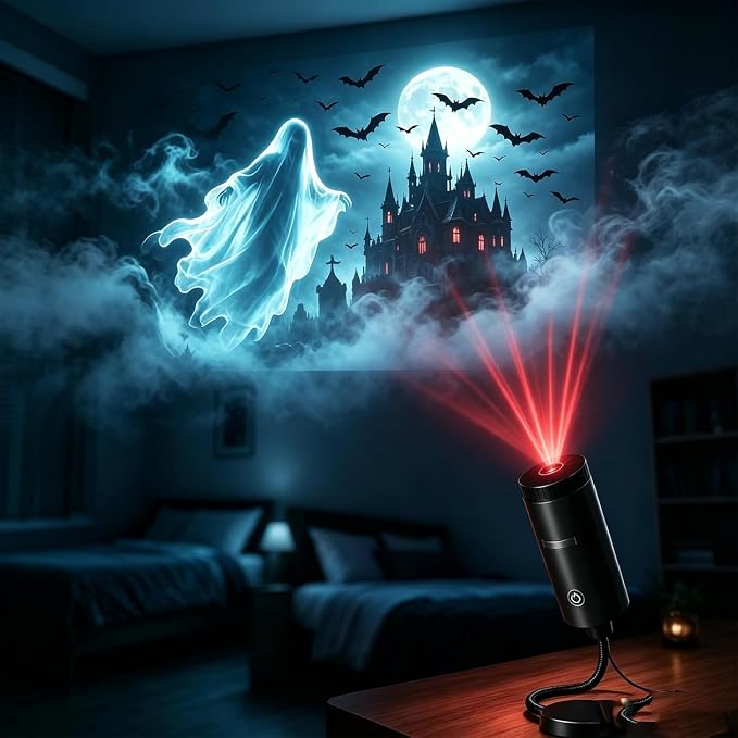 Plug and Play HD Star Projector Halloween 6 Disk Set, 2026 New Projector