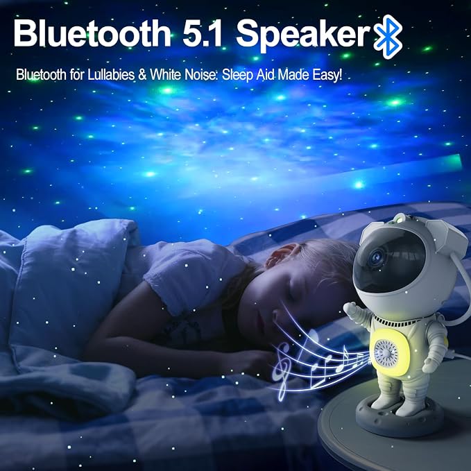 Galaxy Projector, Star Projector for Bedroom, Night Lights for Kids Room, Bluetooth Speaker Ceiling Projector for Room Decor, Gifts for Christmas, Girls, Boys, Adults, Birthday