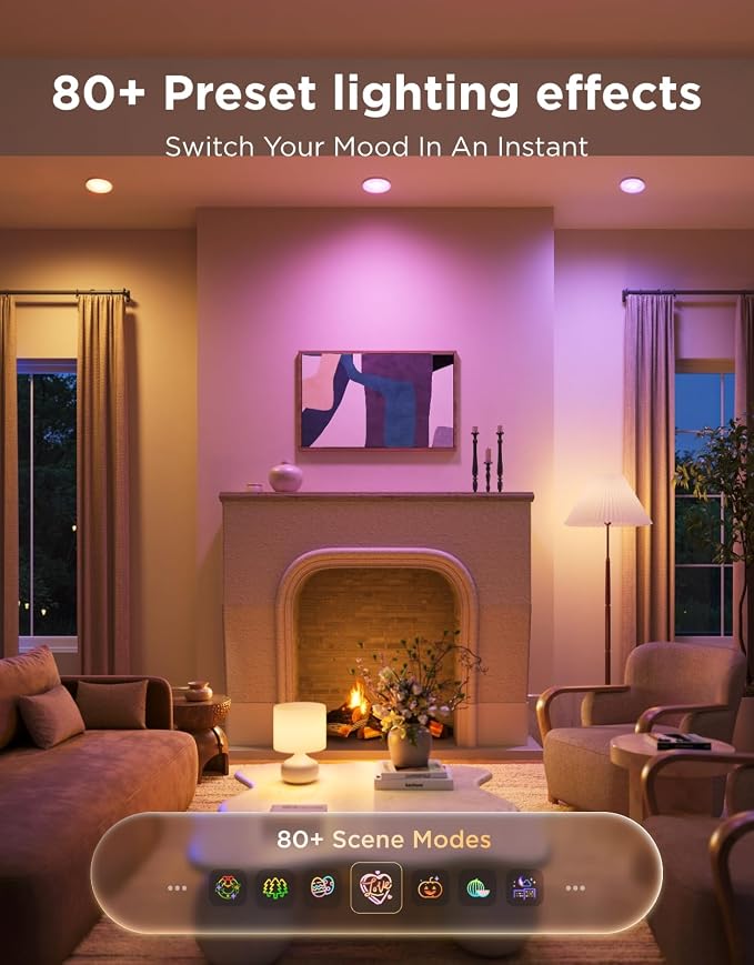 Govee Smart Light Bulbs A19 4 Pack PAR38 Smart Bulbs,1300Lm Outdoor Flood Light Bulb 2 Pack
