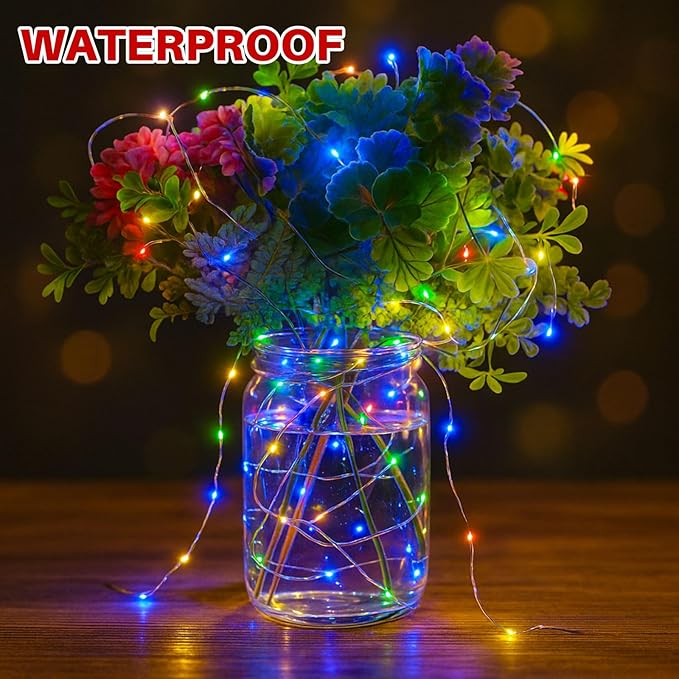 Macarrie 3 Pcs Multicolor Fairy Lights USB Powered 16 ft 50 LED String Lights Plug in for Indoor Outdoor Bedroom DIY Party Wedding Home Festival Tree Garden Xmas Decoration