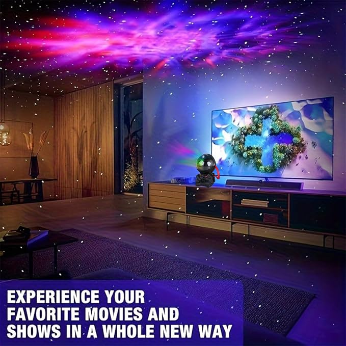 YXQUA Astronaut Galaxy Star Projector for Kids, Black Guitar | 8 Modes, Remote, 270 Degree Rotation, Night Light, Nebula Projection, Bedroom, Home Theater, Party, Birthday Gift
