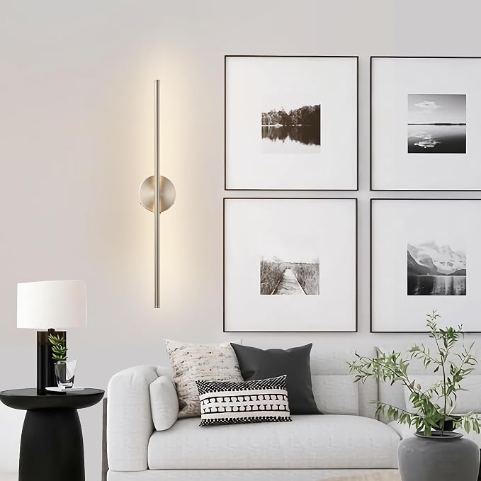 KARTOOSH Battery Operated Wall Sconces Set of Two Wireless Wall Lights | Rechargeable Wall Sconce with Remote 350°Rotate Dimmable 3000K LED Wall Lamp for Living Room, Bedroom