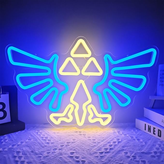LOZ Gaming Neon Sign Dimmable Game Neon Sign for Gamer Room Decor Neon Lights for Bedroom Boys Teen Gaming Zone Party Decoration