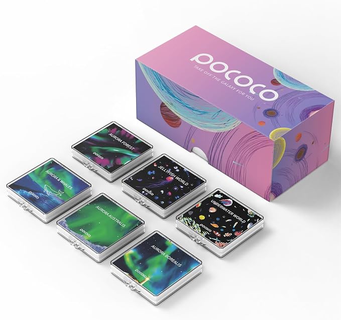 POCOCO Aurora and Deep Sea Series Discs, 5K Resolution, Realistic Patterns, 6 Pieces
