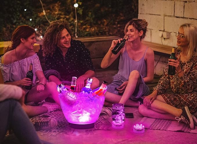 Submersible LED Lights Remote Control Battery Powered, RGB Multi Color Changing Waterproof Light for Pool, Vase Base, Spa, Aquarium, Pond, Hot Tub, Decoration, Party, 1-Pack
