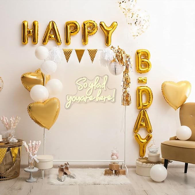 So Glad You Are Here Neon Sign Dimmable Wedding Welcome Neon Lights for Wall Decor Bussines Light Up Sign for Wedding Birthday Decorations Gift