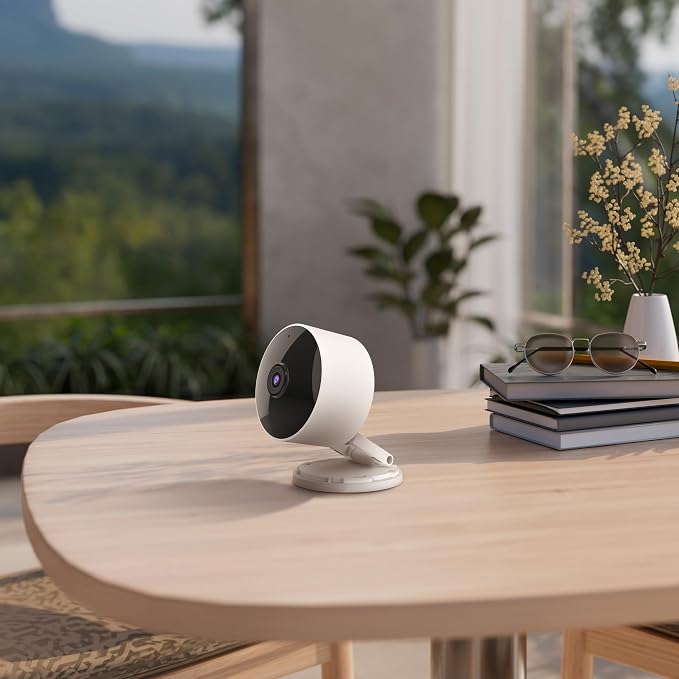 Feit Electric Indoor Security Camera, 2K WiFi Indoor Camera for Pets & Home Monitoring, AI Motion Detection, Plug-in Camera with Night Vision, Two-Way Audio, Local Storage, Works with Alexa & Google