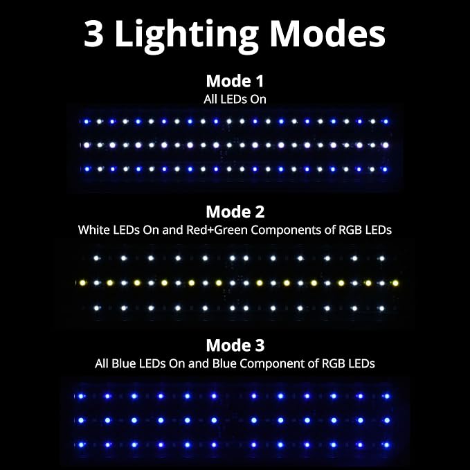NICREW 20W Saltwater Aquarium Light, Marine LED Reef Light for Corals, Programmable Timer Controller, 18 to 24-Inch
