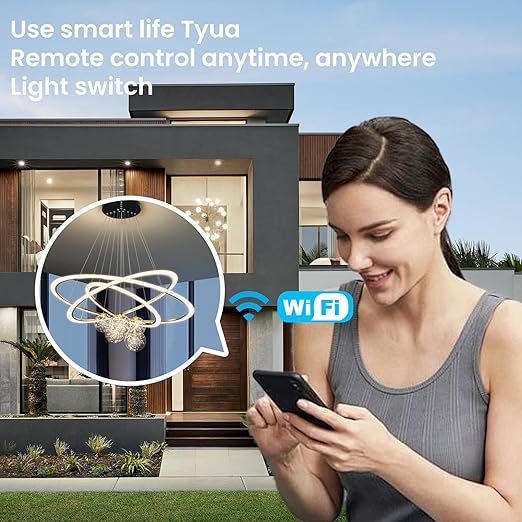 WiFi Smart Light Switch,3-Button Single Gang 2.4GHz Wi-Fi Touch Switch, Neutral Wire Required,Work with Smart Life/Tuya App and Alexa,White