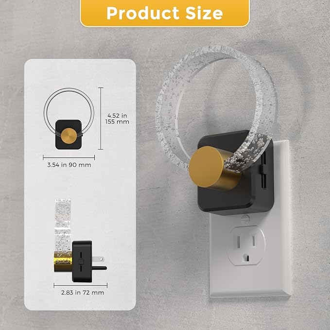 L LOHAS LED Night Lights Plug into Wall, Plug in Night Light, Light Sensor | 3000K Soft White, 0-100LM Brightness Adjustable, Bubble Nightlight for Bathroom Bedroom Hallway