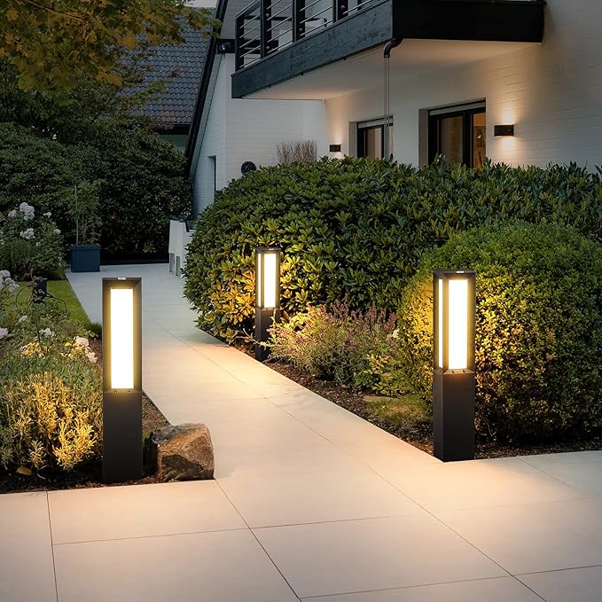 Landscape Path Light, Aluminum 8W 800LM Luxury LED Lighting, 32 Inches Modern Outdoor Bollard Lighting for Lawn, Patio, Courtyard and Driveway Decoration | Aluminum 8W 800LM Luxury LED Lighting, Modern Outdoor Bollard Lighting for Lawn Patio Courtyard ...