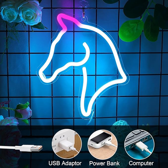 Horse Gifts for Girls,Anywin Horse Neon Sign for Wall Decor, Horse Head Led Neon Lights for Room Decor, Gifts for Birthday,Xmas, Holidays for Kids, Boys, Girls,Women Girlfriend,Wife,Daughter