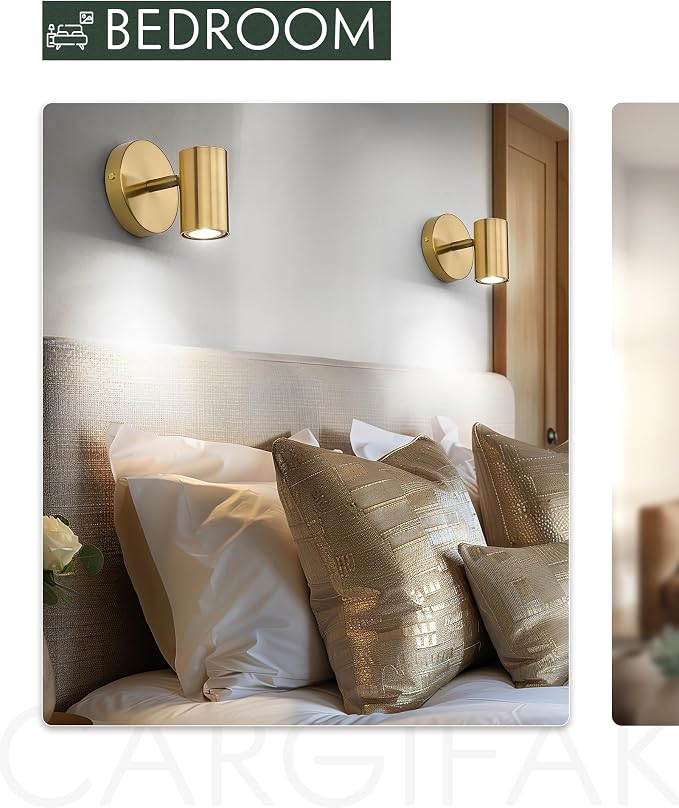 1-Light Wall Sconce,Indoor Up and Down Wall Lamp,Brass Gold | Indoor Wall Lighting for bedroom,hallway,living room,entryway