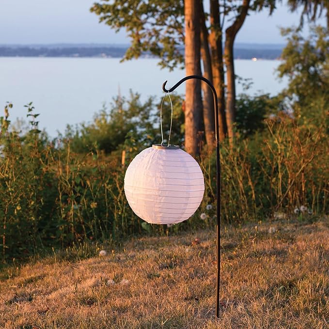 Allsop Home Garden 31577 10-in. Glow Nylon Solar Lantern