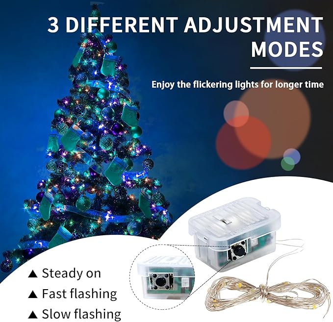 12 Pack Rainbow Fairy Lights 7Ft 20 LED Twinkle String Lights 3 Modes Battery Operated Waterproof Firefly Starry for Mason Jar Party Wedding Easter Valentines Day Table Centerpieces,Pastel