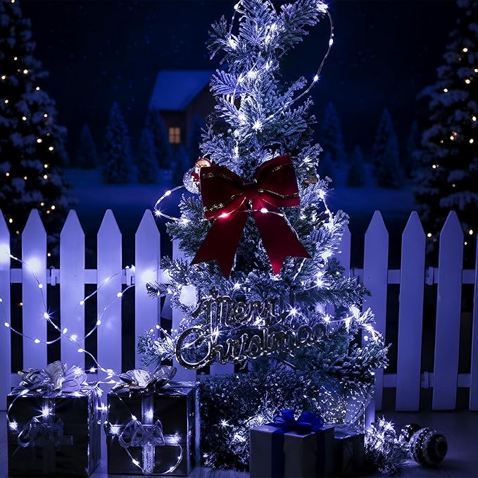 Macarrie 3 Pcs White Fairy Lights USB Powered 16 ft 50 LED String Lights Plug in for Indoor Outdoor Bedroom DIY Party Wedding Home Festival Tree Garden Xmas Decoration