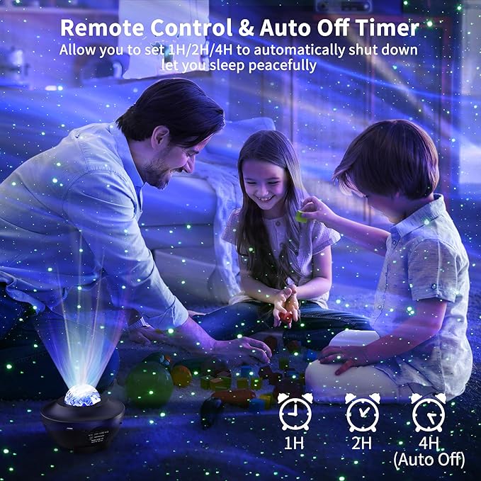 Northern Lights Projector, Aurora Star Galaxy Projector Night Light for Bedroom/Ceiling/Party with Bluetooth Speaker, Soothing Mood Northern Light Lamp for Kids, Adults, Gift Idea
