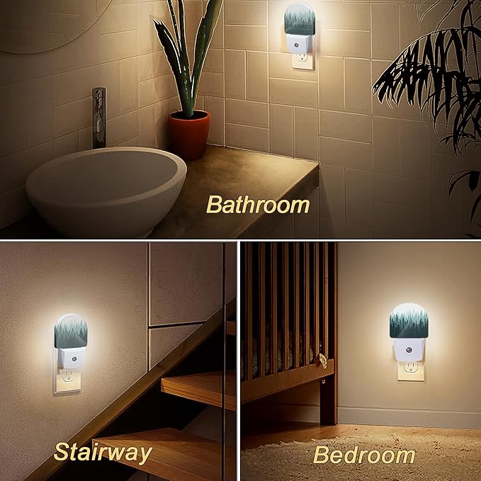 Night Light,Nature Landscape Night Lights Plug Into Wall for Bedroom Bathroom Kitchen Hallway Stairs Hallway Energy Efficient Decor Desk Lamp Gifts
