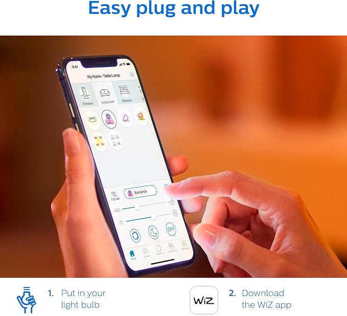 PHILIPS Smart 5-6 Inch Retrofit Recessed Downlight 4-Pack, 750 Lumens, LED Color Changing Lights, Connects to Wi-Fi, Control with Voice or App, Powered by WiZ Connected