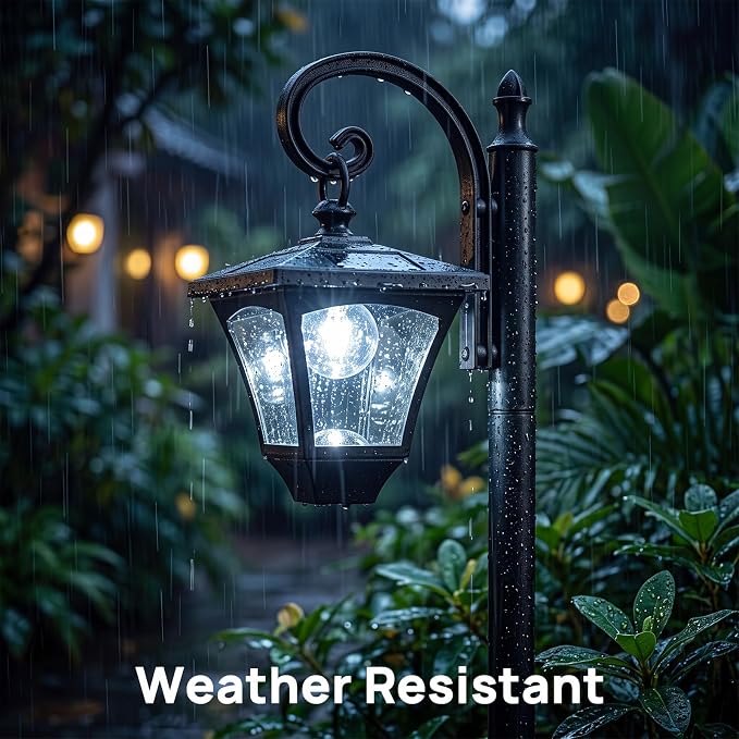 Solar Lamp Post Light with Planter, 2 in 1 Decorative Outdoor Solar Light | Dusk to Dawn, Cool White LED Light, IP44 Waterproof, 4 Solar Panels, Energy Saving, No Wiring Required, Porch, Patio, Garden.
