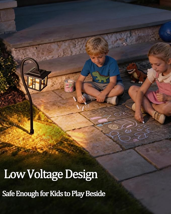 LITFIT Low Voltage Landscape Lighting, 6-Pack LED Pathway Lights Outdoor | 12V 3W 185LM 3000K Oil-rubbed Bronze Yard Lights with Connector, Aluminum Wired Landscape Lights for Walkway Garden Path