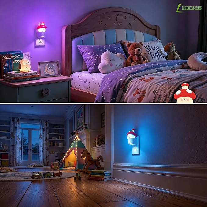 L LOHAS LED Night Light for Kids,Jesus Night Light,Color Changing | LED Night Light with Dusk to Dawn Sensor, Christmas, Birthday Gift Nightlight for Girls & Kids, Room Decor 1Pack