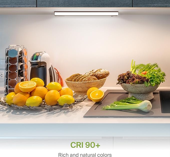 ASD 20 Pack 12 Inch Hardwired LED Under Cabinet Lights, On/Off & 5CCT Switch 2700K-5000K, 5W 442LM CRI90+, Direct Wire Low Profile Linkable Fixture, Dimmable Under Counter Kitchen Lighting, Bronze, UL