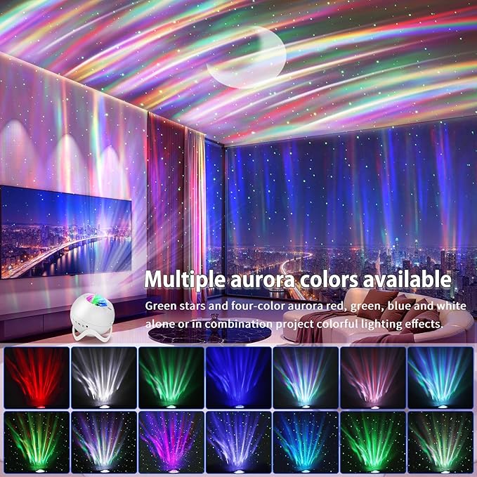 Galaxy Projector for Bedroom, Star Projector, White Noise with Bluetooth Speaker, Timer, Night Light,for Party, Living Room Decoration