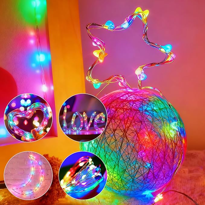 8 Pack Fairy Lights Battery Operated, 7ft 20 LED 3 Modes Speed Twinkle Mini String Lights Waterproof Silver Wire Firefly Starry Lights for Mason Jars Wedding Party Christmas Easter Decorations
