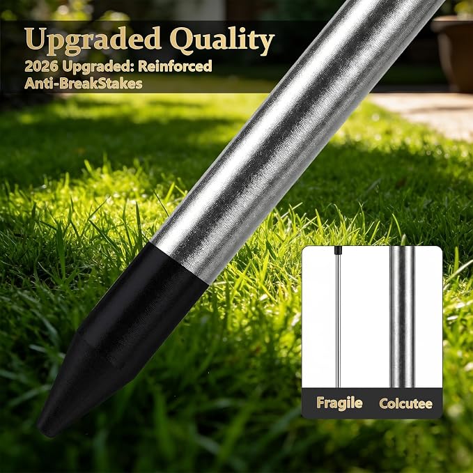 6-Pack Solar Firework Lights for Outside Waterproof Garden Fairy Lights | Adjustable 32"-51" tall, 200 LED stainless steel stake starburst lights with 8 modes for pathway patio decorations.