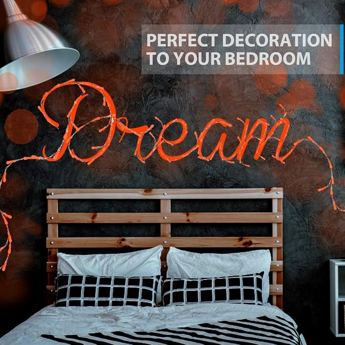 Ariceleo Halloween USB LED Fairy String Light, 1 Pack Copper Wire Fairy Lights for Indoor, Bedroom Festival Christmas Wedding Party Patio Decorative Window with USB Interface (32ft./10M,Orange)
