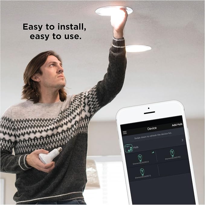 Sengled Smart Bulb, Zigbee Hub Required, Smart Light Bulb Works with Alexa, Google Home, SmartThings, Homekit and Siri, BR30 Dimmable Flood Light Bulb for Cans, Soft White 2700K, 650 LM, 9W, 4 Pack