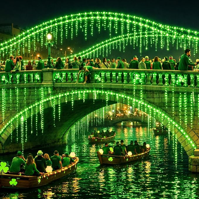 132Ft Green Rope Lights Outdoor Waterproof, 400 LED Color Changing Plug in String Lights with Remote for St. Patrick's Day, Pubs, Garden, Patio Decorations