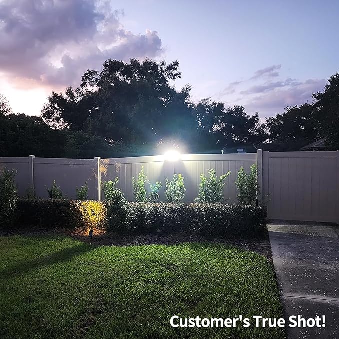 Solar Outdoor Lights, Motion Sensor with Dual Sensors Waterproof | Solar Flood Lights 270°Wide Angle for Outside with 3 Modes