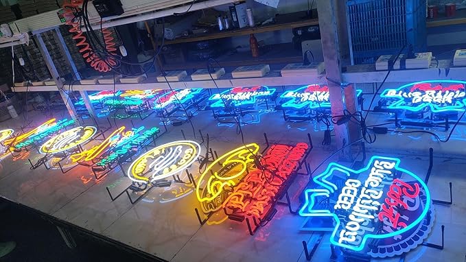Neon Signs Beer Bar Bedroom Compatible For inin Makers Mark Light Sign Glass Neon Signs for Office Hotel Pub Cafe Man Cave Neon Light Art Wall Lights 24 X 20 Inches