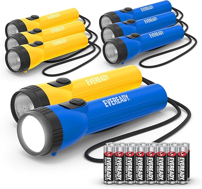 Eveready LED Flashlight Bright Reliable Flashlights for General Purpose, Great for Camping, Car, Emergency Storm Power Outage Handheld Flashlight (Batteries Included)