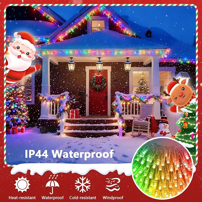 2025 New 88FT 240LED Smart Color Changing Christmas String Lights Outdoor App Control RGB LED String Lights with Remote & Timer, Waterproof Twinkle Christmas Tree Lights Indoor for Holiday Xmas Decor