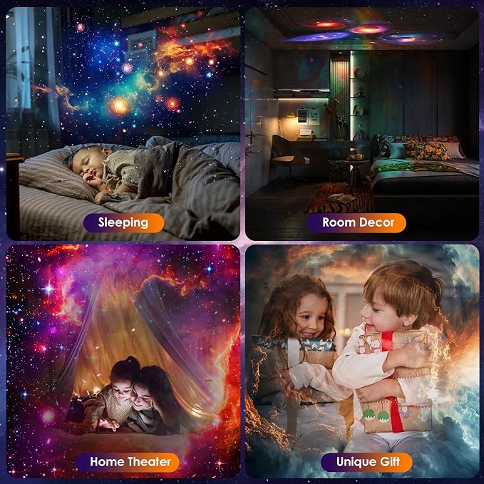 Galaxy Projector Pro for Bedroom,13 in 1 Planetarium Star Projector with Solar System & Constellation,360° Rotating Galaxy Light Projector with Timer,Ceiling Night Light for Kids Adults Gift