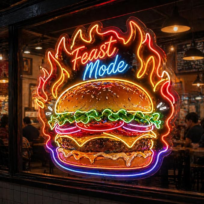 Custom Logo Neon Sign, UV Printed LED Sign for Business, Office & Salon | Personalize your logo or image with UV printing for storefronts, offices, salons, studios, clubs, bands, parties and events.