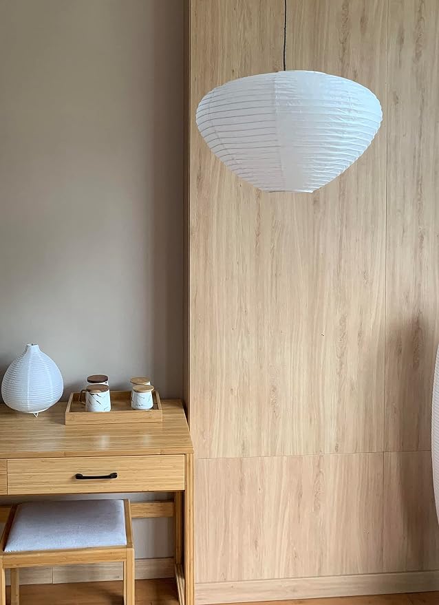 Mushroom Paper Lampshade（17inch）, White Folding Lamp,Interior Trim Lantern,Paper Ceiling Lamp Shade