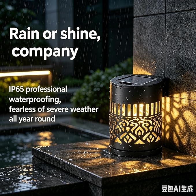 Solar Mandala Outdoor Wall Lights, 4 Pack 7 Color Changing Metal Fence Lanterns, Waterproof Solar Powered Deck Step Stair Lights for Garden Patio Yard Landscape Decor