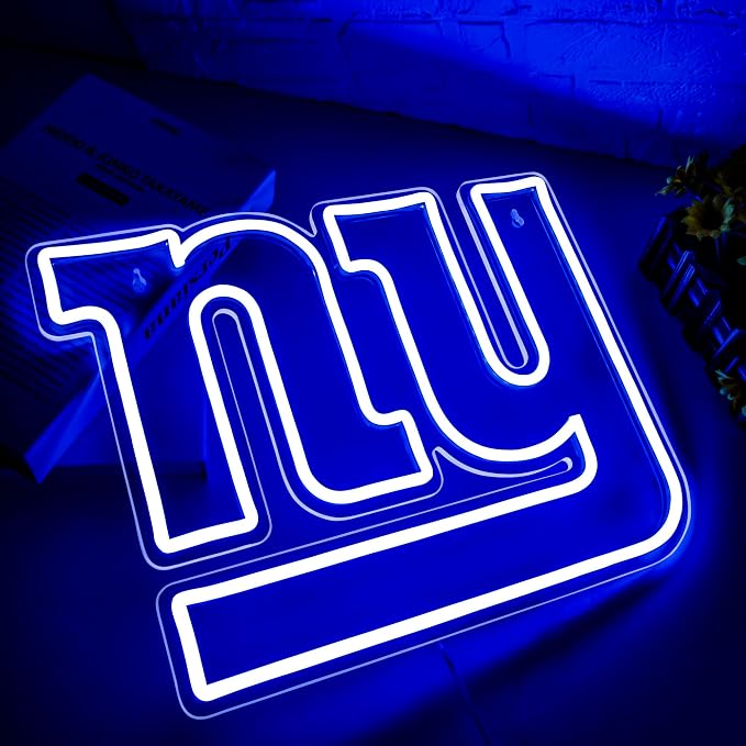 Football Neon Sign for Wall Decor Football Led Neon Light for Man Cave | Dimmable Rugby Team Logo Sign for Bedroom Club Bar Game Room Party Garage Decor Birthday Gifts for Men Size 15.4*12.0 In