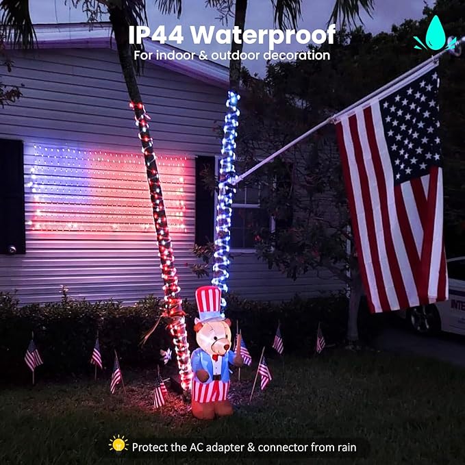 Rope Lights Outdoor, 80ft 240LEDs Rope Light, Waterproof String Lights for Christmas Garden Tree RV Patio Party Boho Decor (Multicolors)