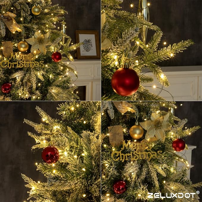 100FT 300LEDs Fairy Lights Plug in,Green Wire,Warm White | Waterproof Led String Lights,8 Modes Remote Twinkle Light for Outdoor Indoor Christmas Wedding Birthday Garden Decorations