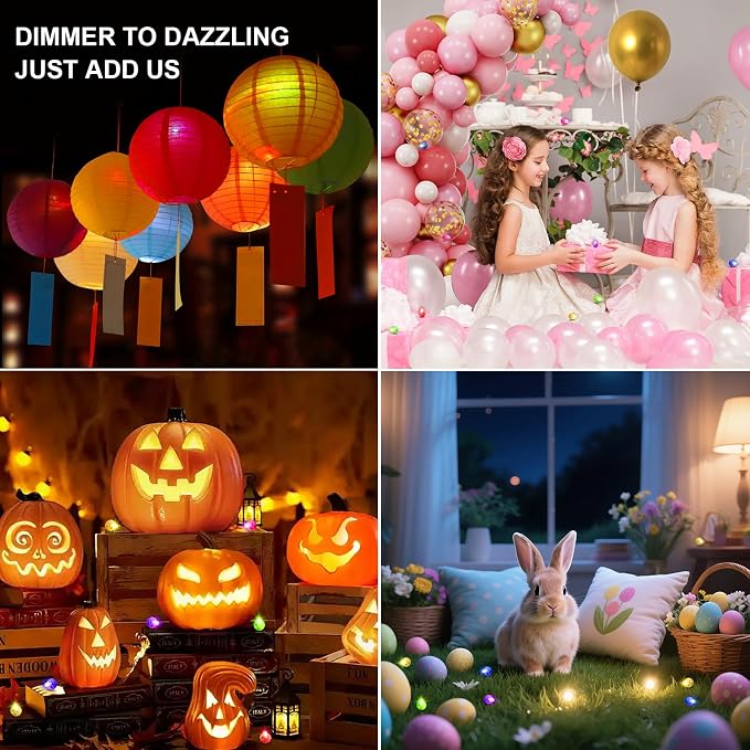 Aogist 200Pcs Pink Balloon Lights with Hook,Long Standby Time,Waterproof Mini Light for Birthday Party Wedding Christmas Halloween Easter Decorative (Steady)