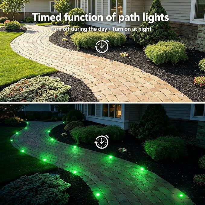 30 Pack 1.22 Inch Smart LED Deck Lights, Low Voltage RGB Outdoor Lighting | Recessed 12V IP67 Waterproof, APP Control, Compatible with Alexa & Google Home, for Patio Stair Steps Landscape Decor