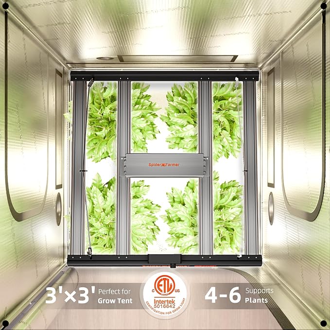 Spider Farmer G3000 Cost-Effective LED Grow Lights 300W, Upgraded App Remote Control, 3x3ft Coverage Full Spectrum Dimmable Bar Style Growing Lamp for Indoor Plants