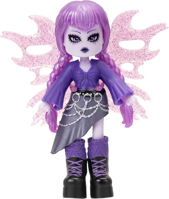 3” Dark Fairy Fashion Doll - 1 Figure with 9 Fashion Accessories - Virtual Item Code Included - Series 2 - Ages 5+