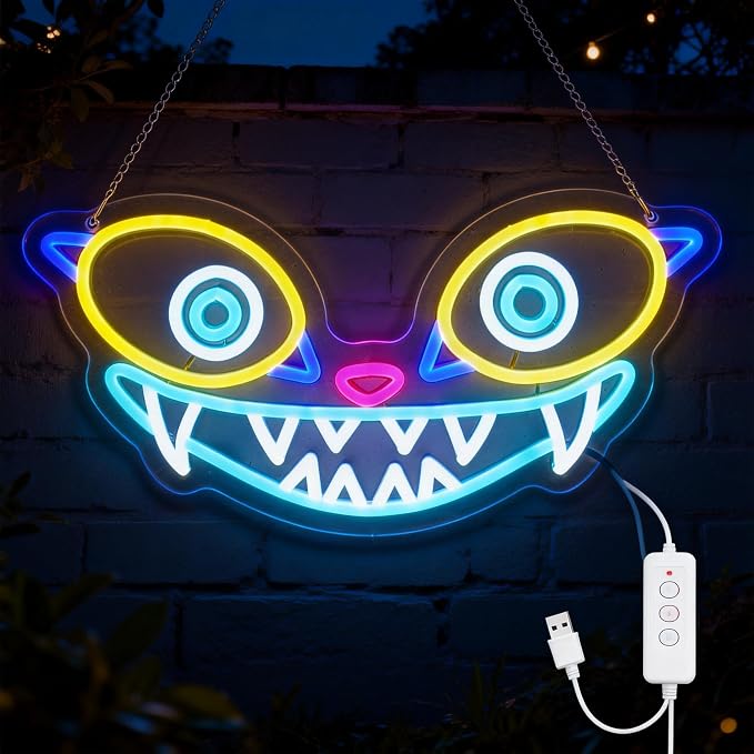 Tiger Neon Sign, | Fierce Animal Wall Light, Fantasy Game Room Light, 11.2"x16.5"
