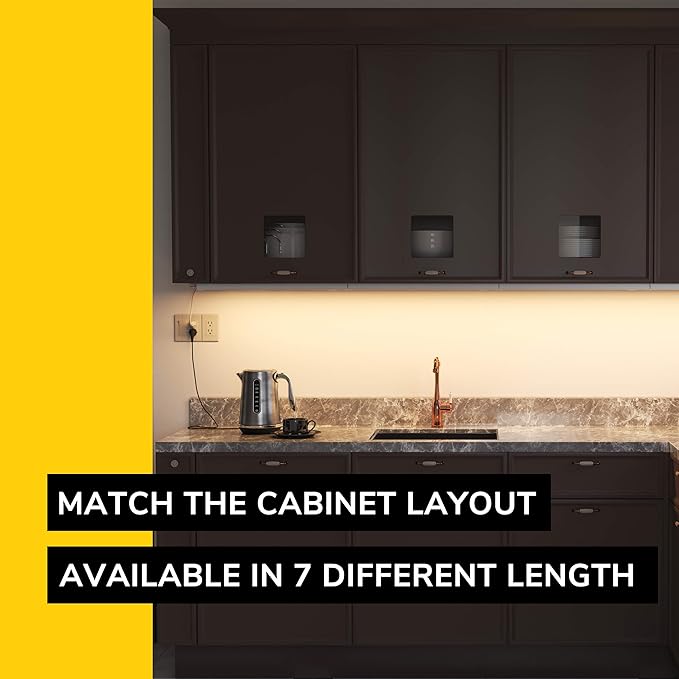 Getinlight 12-inch 3 Color Levels LED Under Cabinet Lighting, Hardwired or Plugged-in, Selectable White 2700K/3000K/4000K, Dimmable, Bronze Finished, IN-0210-1-BZ